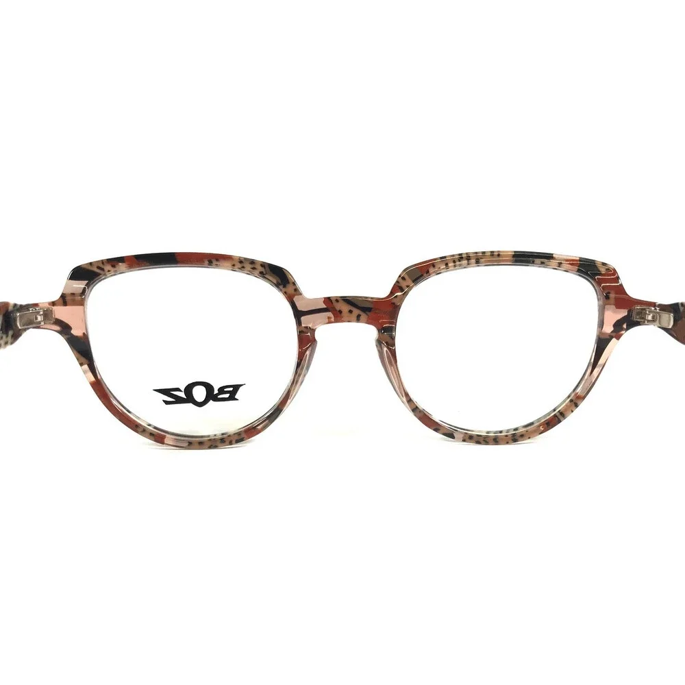 BOZ Eyeglasses Frames DONG 9095 Festival Brun Brown Pink White 46.5-20-140